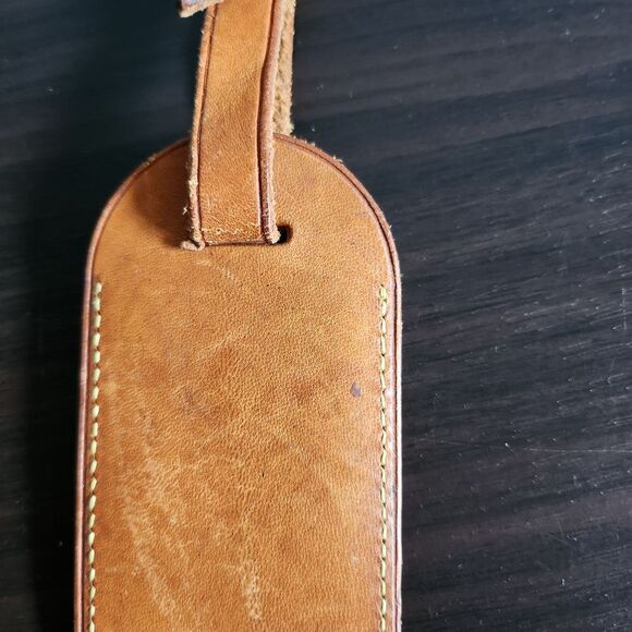 Louis Vuitton Brown Leather Travel Tag - Picture 2 of 6